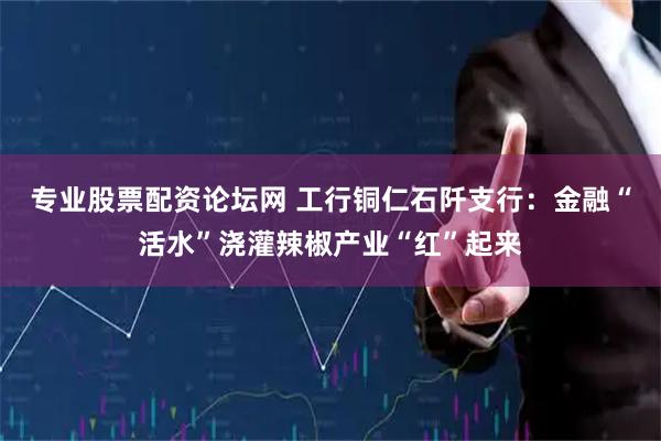 专业股票配资论坛网 工行铜仁石阡支行：金融“活水”浇灌辣椒产业“红”起来